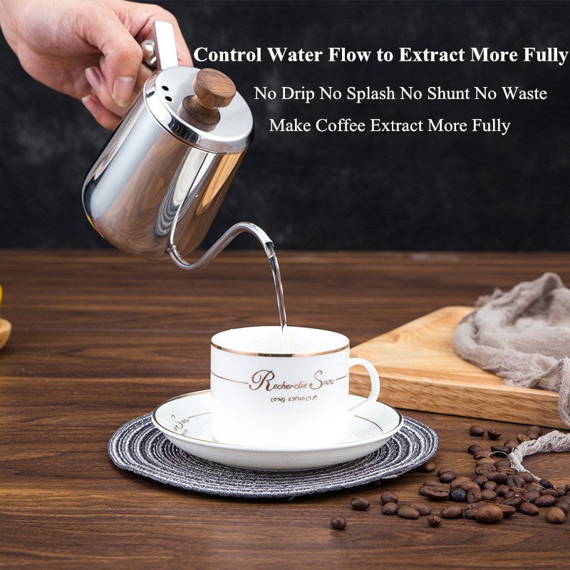 Swan Hand Kettle with Wooden Handle